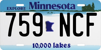 MN license plate 759NCF