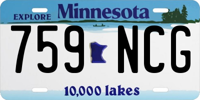 MN license plate 759NCG