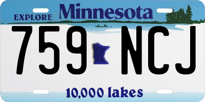 MN license plate 759NCJ