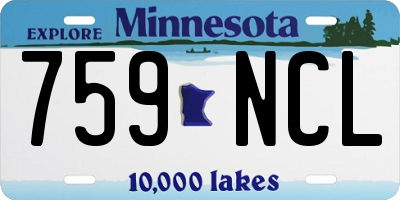 MN license plate 759NCL