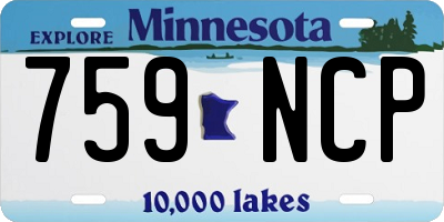 MN license plate 759NCP