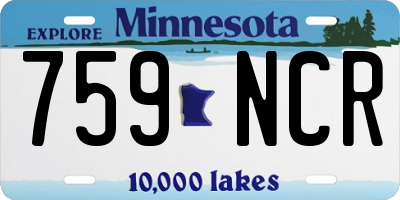MN license plate 759NCR