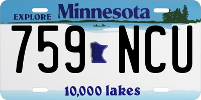 MN license plate 759NCU