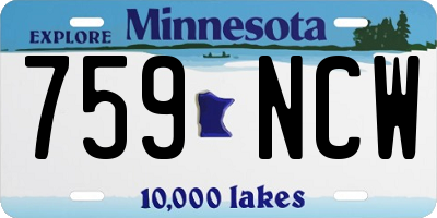 MN license plate 759NCW
