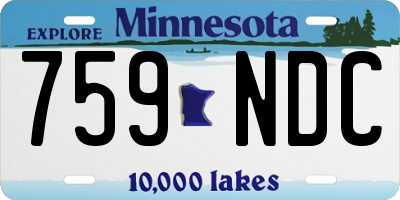MN license plate 759NDC