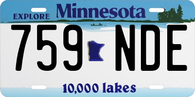 MN license plate 759NDE