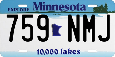 MN license plate 759NMJ