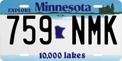 MN license plate 759NMK