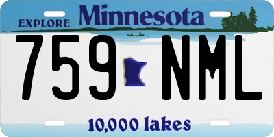 MN license plate 759NML