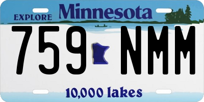 MN license plate 759NMM