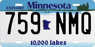 MN license plate 759NMQ