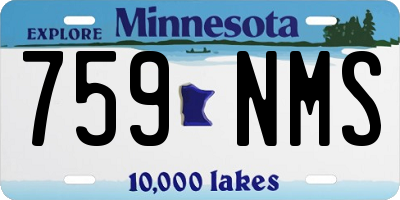 MN license plate 759NMS