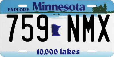 MN license plate 759NMX