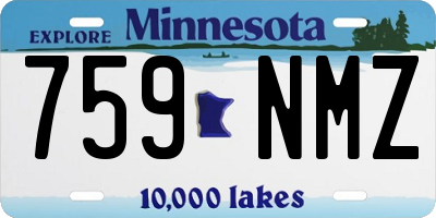 MN license plate 759NMZ