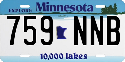 MN license plate 759NNB