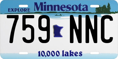 MN license plate 759NNC