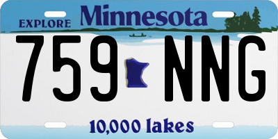 MN license plate 759NNG