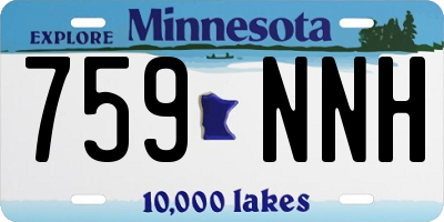 MN license plate 759NNH