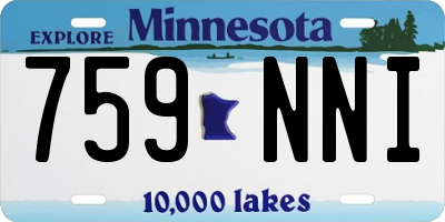 MN license plate 759NNI