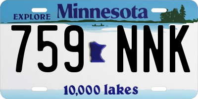 MN license plate 759NNK