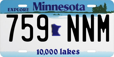 MN license plate 759NNM