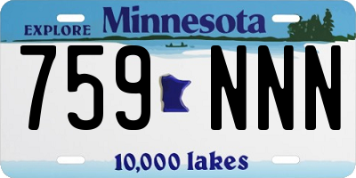 MN license plate 759NNN