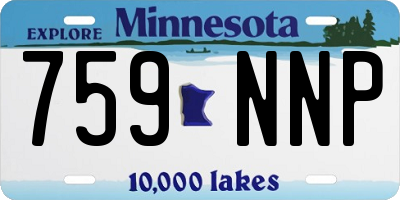 MN license plate 759NNP