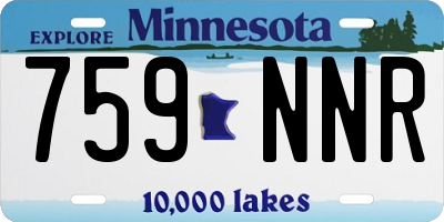 MN license plate 759NNR