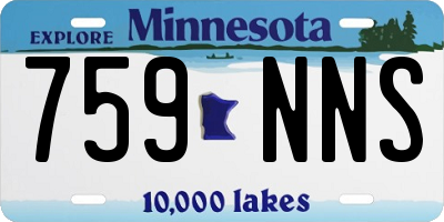 MN license plate 759NNS