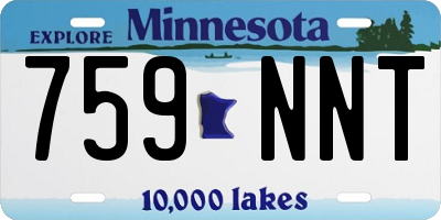 MN license plate 759NNT