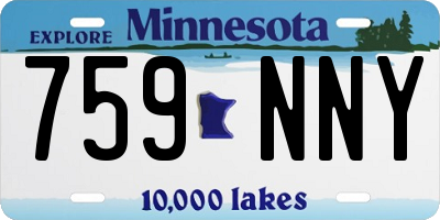 MN license plate 759NNY
