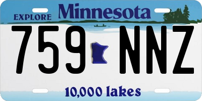 MN license plate 759NNZ