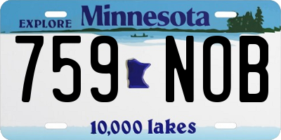 MN license plate 759NOB