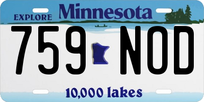 MN license plate 759NOD
