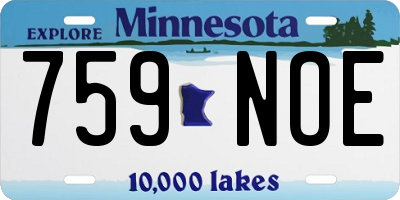 MN license plate 759NOE