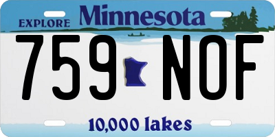 MN license plate 759NOF