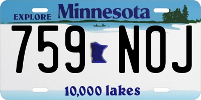MN license plate 759NOJ