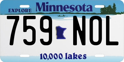 MN license plate 759NOL