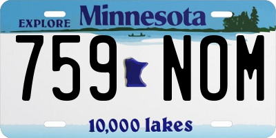 MN license plate 759NOM