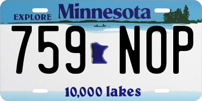 MN license plate 759NOP