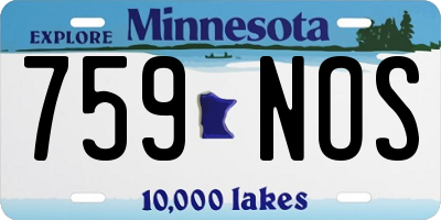 MN license plate 759NOS