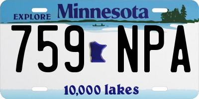 MN license plate 759NPA