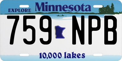 MN license plate 759NPB