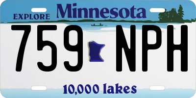 MN license plate 759NPH