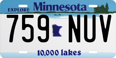 MN license plate 759NUV