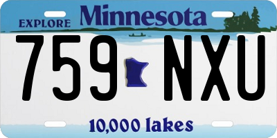 MN license plate 759NXU