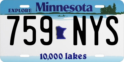 MN license plate 759NYS