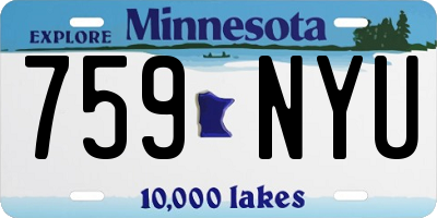 MN license plate 759NYU