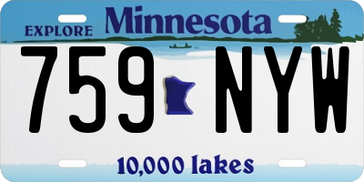 MN license plate 759NYW
