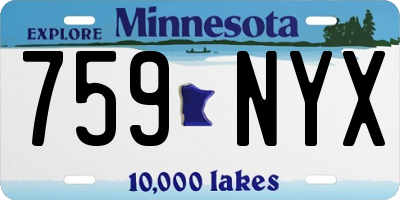 MN license plate 759NYX